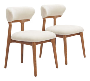 Cedar White & Walnut Dining Chair (Set of 2) by Zuomod at Eve Furniture