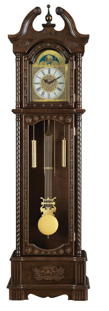 Cedric Golden Brown Grandfather Clock with Chime