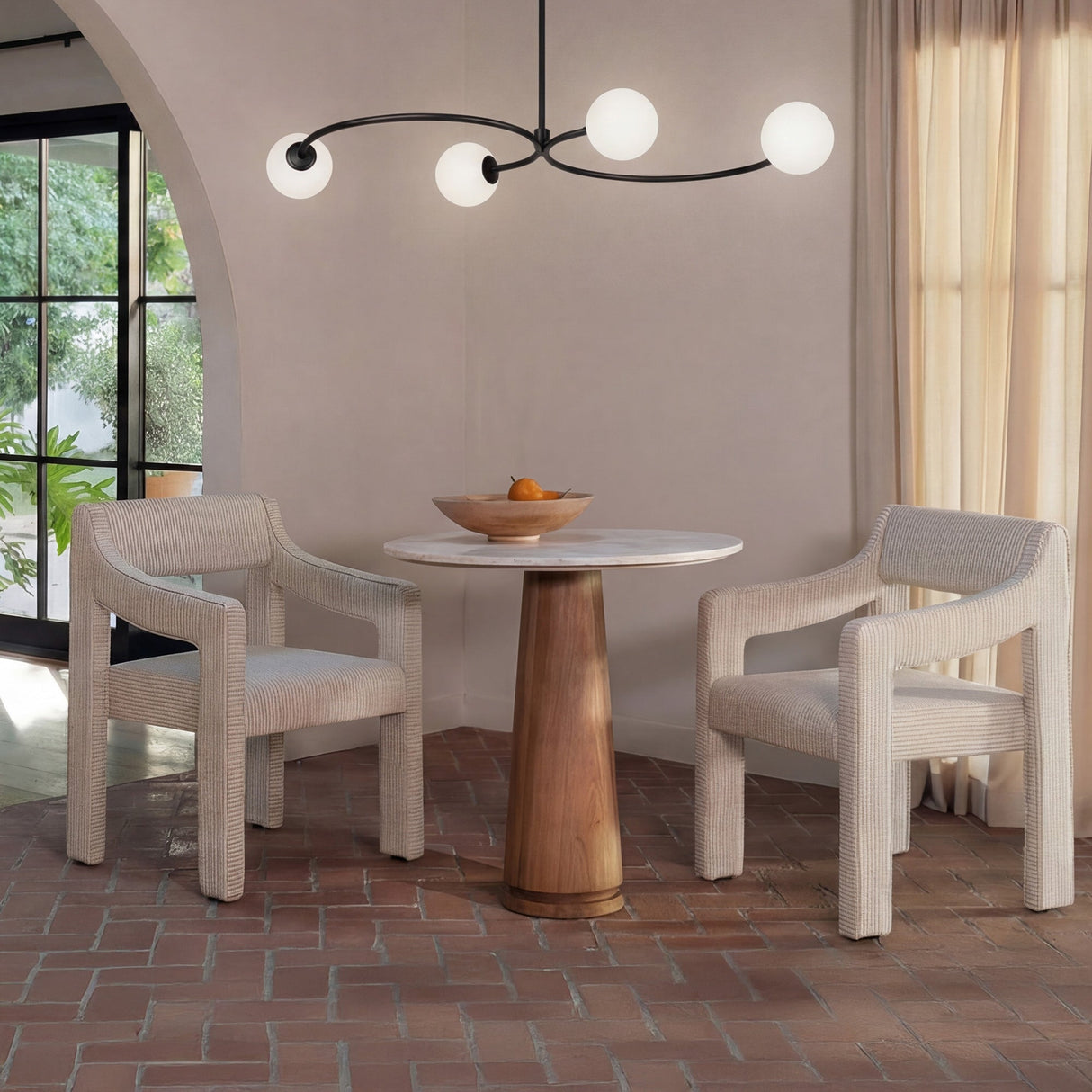 Cedric White Pendant Lamp by Moe's Home at Eve Furniture
