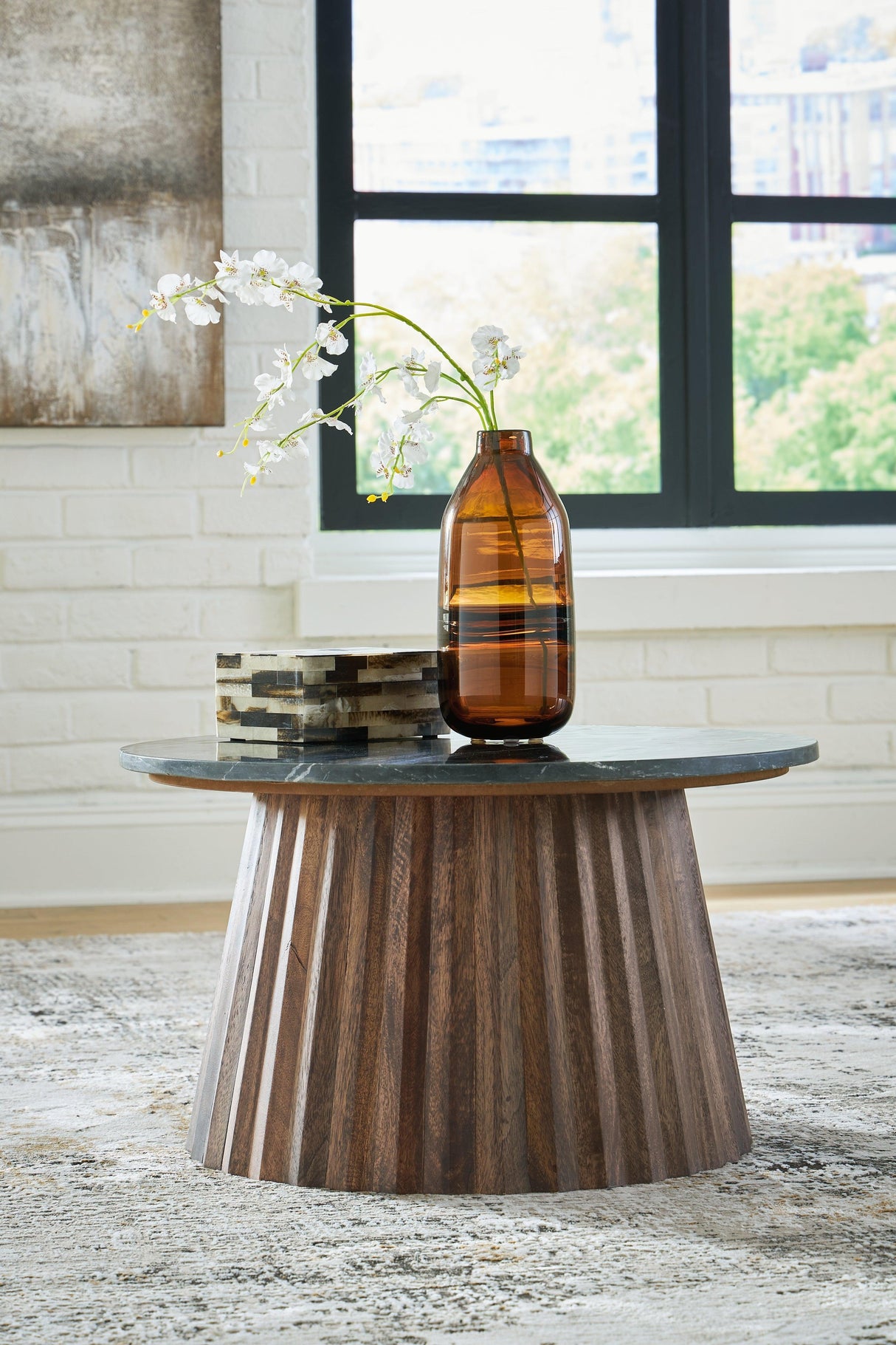 Ceilby Black/Brown Accent Coffee Table by Ashley at Eve Furniture