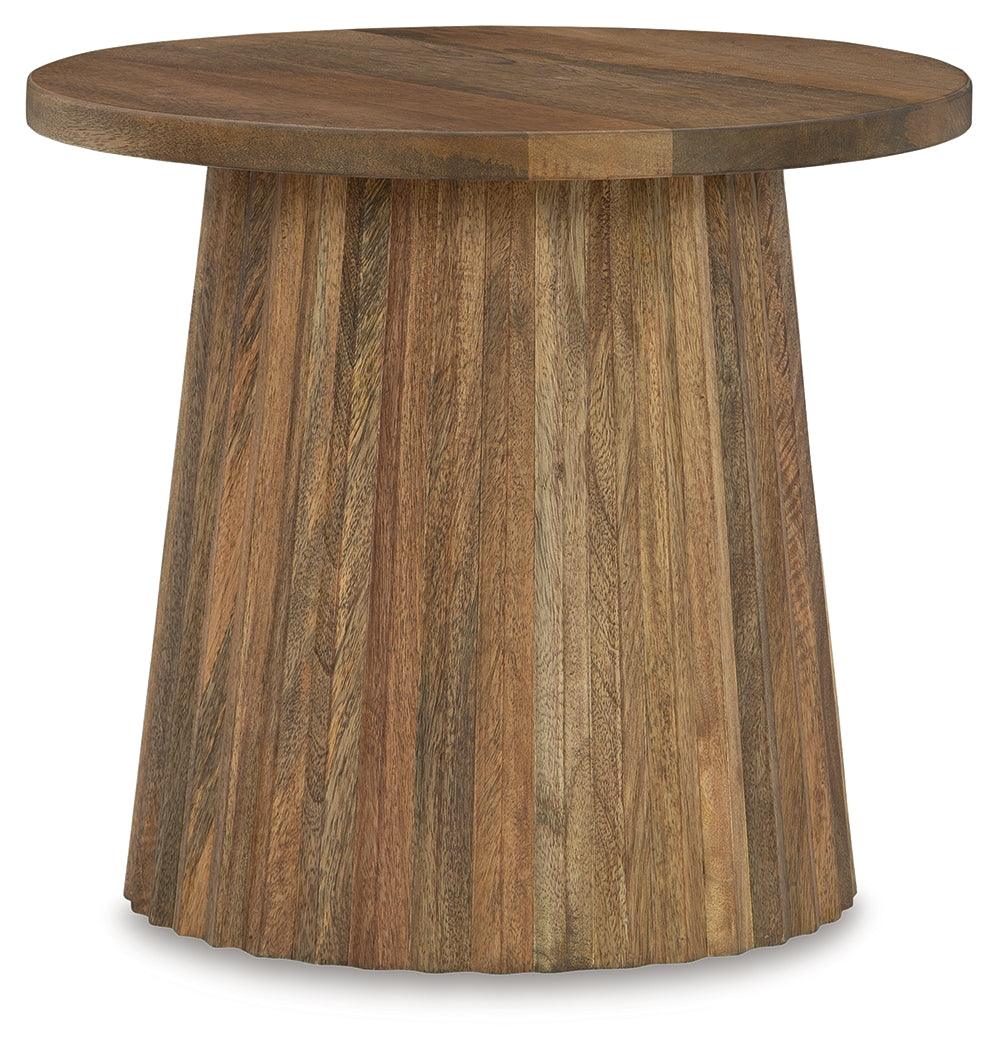 Ceilby Natural Accent Table by Ashley at Eve Furniture