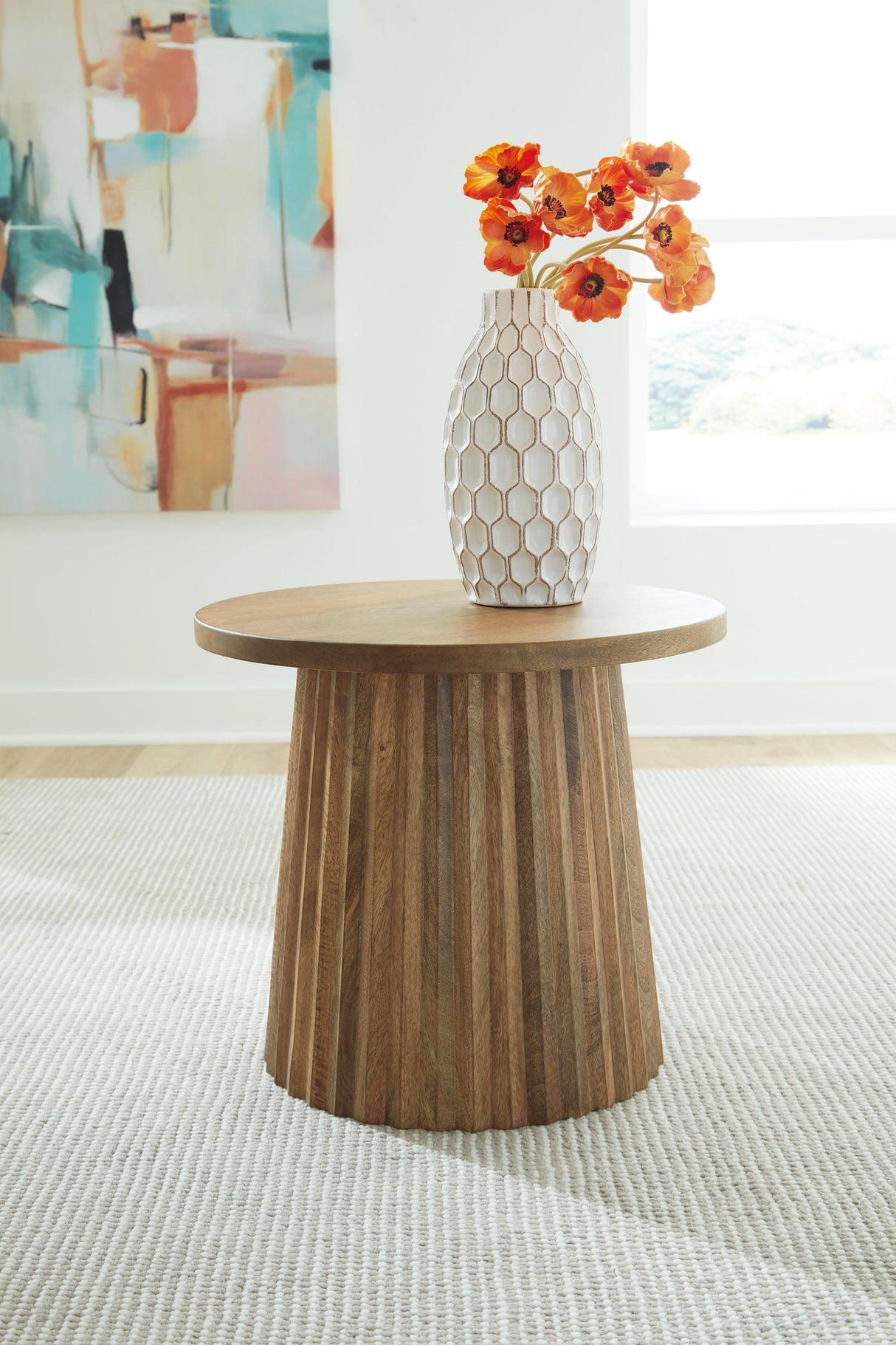Ceilby Natural Accent Table by Ashley at Eve Furniture