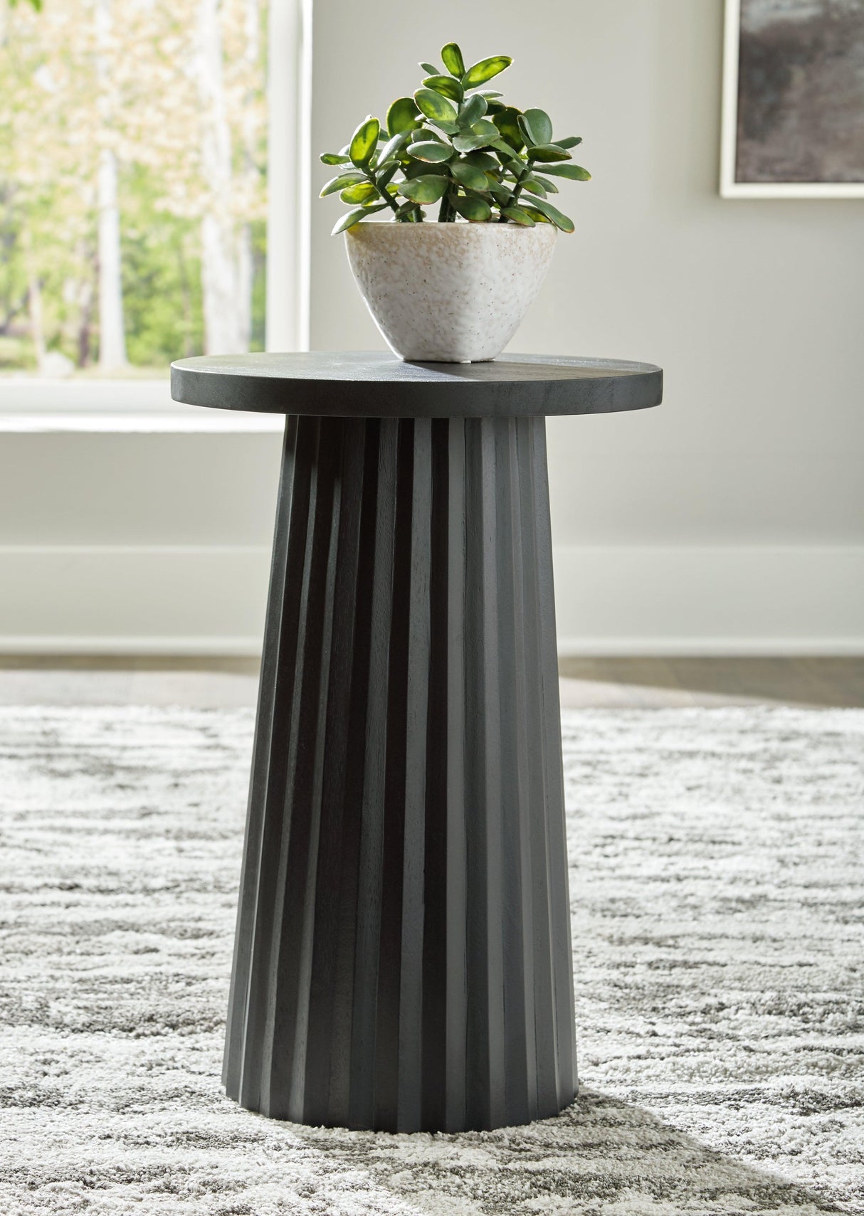Ceilby Black Accent Table by Ashley at Eve Furniture