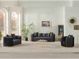 Ceko 3-pieces (Sofa & Loveseat & Chair) Livingroom Set in Black