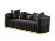 Ceko Stationary Sofa Cream in Black by Furnia at Eve Furniture