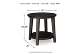 Celamar Dark Brown Coffee Table and 1 End Table by Ashley at Eve Furniture