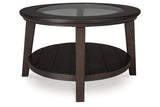 Celamar Dark Brown Coffee Table and 1 End Table by Ashley at Eve Furniture