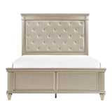Celandine Silver Queen Upholstered Panel Bed by Homelegance at Eve Furniture