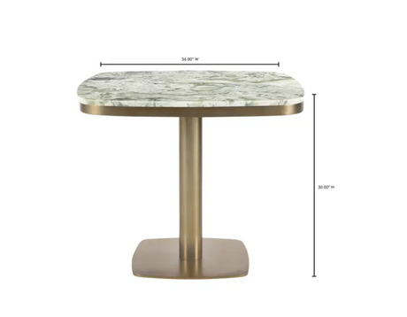 Celeste Cafe Table - Green Onyx Marble by Moe's Home at Eve Furniture