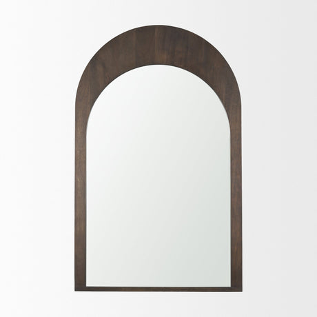 Celeste Dark Brown Medium Arched Mirror by Mercana at Eve Furniture