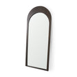 Celeste Dark Brown Wood Arched Floor Mirror by Mercana at Eve Furniture