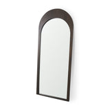 Celeste Dark Brown Wood Arched Floor Mirror by Mercana at Eve Furniture