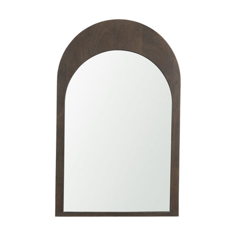 Celeste Dark Brown Wood Arched Mirror by Mercana at Eve Furniture