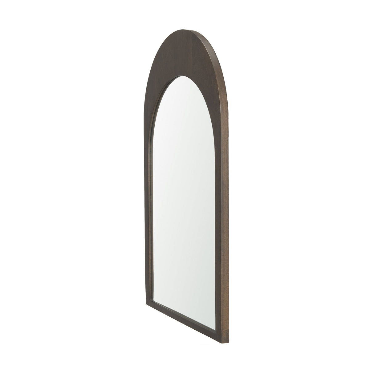 Celeste Dark Brown Wood Arched Mirror by Mercana at Eve Furniture