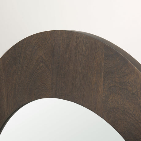 Celeste Dark Brown Wood Arched Mirror by Mercana at Eve Furniture