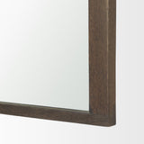 Celeste Dark Brown Wood Arched Mirror by Mercana at Eve Furniture