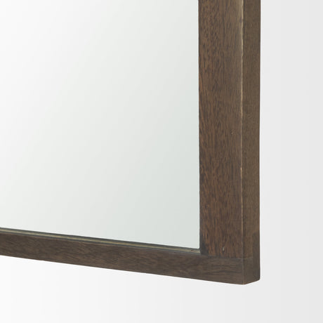Celeste Dark Brown Wood Arched Mirror by Mercana at Eve Furniture