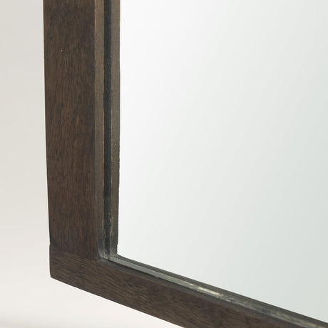 Celeste Dark Brown Wood Arched Mirror by Mercana at Eve Furniture