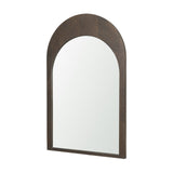 Celeste Dark Brown Wood Arched Mirror by Mercana at Eve Furniture