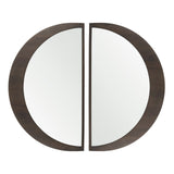 Celeste Dark Brown Wood Large Mirror by Mercana at Eve Furniture