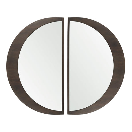 Celeste Dark Brown Wood Large Mirror by Mercana at Eve Furniture
