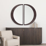 Celeste Dark Brown Wood Large Mirror by Mercana at Eve Furniture