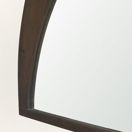 Celeste Dark Brown Wood Large Mirror by Mercana at Eve Furniture