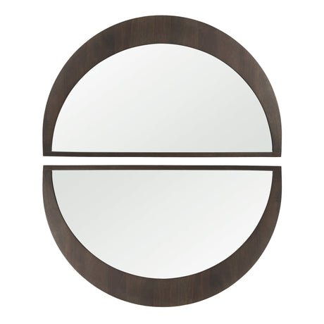 Celeste Dark Brown Wood Large Mirror by Mercana at Eve Furniture