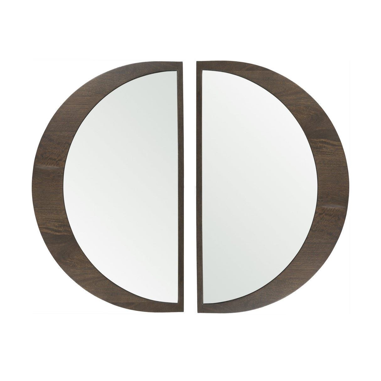 Celeste Dark Brown Wood Small Mirror by Mercana at Eve Furniture