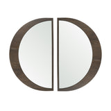 Celeste Dark Brown Wood Small Mirror by Mercana at Eve Furniture