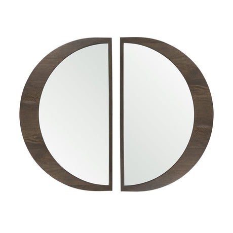 Celeste Dark Brown Wood Small Mirror by Mercana at Eve Furniture