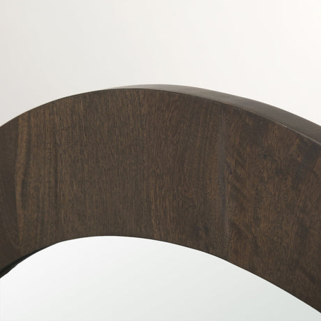 Celeste Dark Brown Wood Small Mirror by Mercana at Eve Furniture