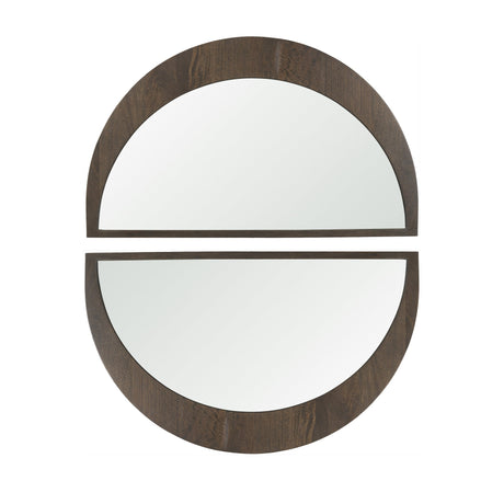 Celeste Dark Brown Wood Small Mirror by Mercana at Eve Furniture