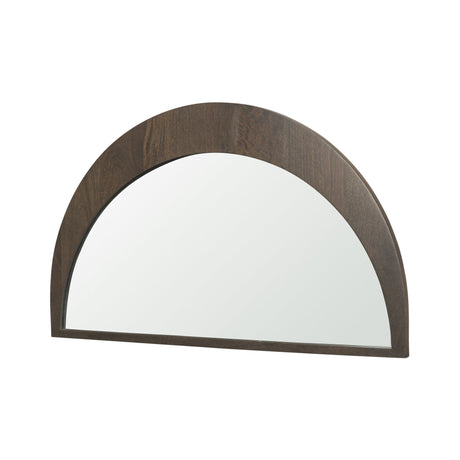 Celeste Dark Brown Wood Small Mirror by Mercana at Eve Furniture