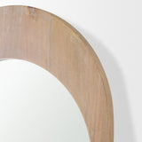 Celeste Light Brown Wood Arched Floor Mirror by Mercana at Eve Furniture