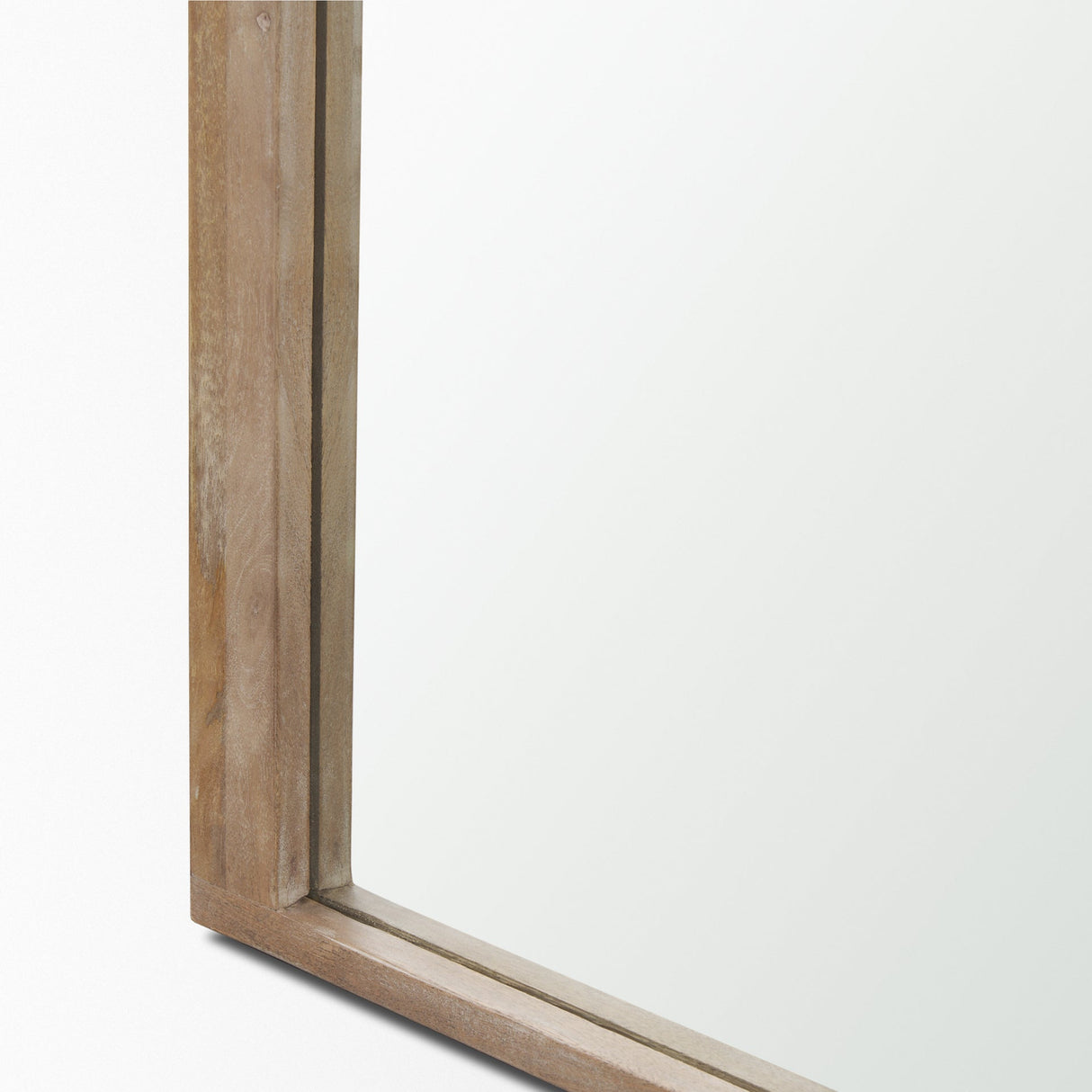 Celeste Light Brown Wood Arched Floor Mirror by Mercana at Eve Furniture