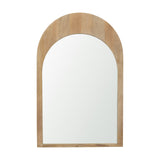 Celeste Light Brown Wood Arched Mirror by Mercana at Eve Furniture