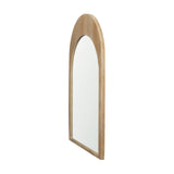 Celeste Light Brown Wood Arched Mirror by Mercana at Eve Furniture