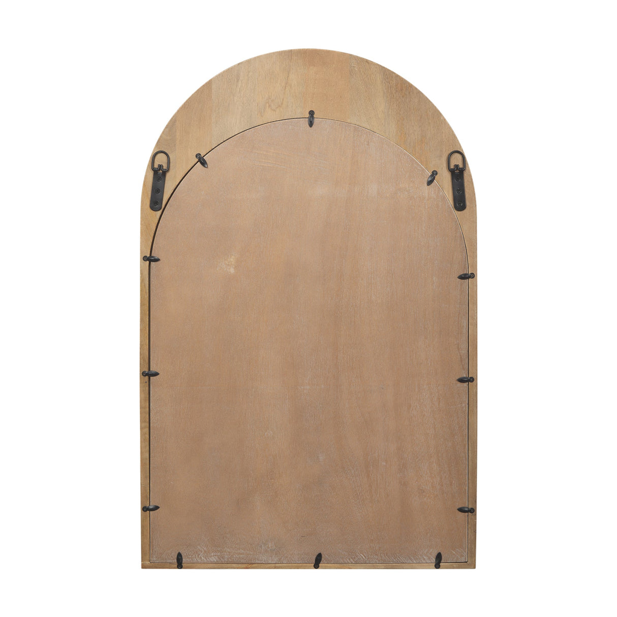 Celeste Light Brown Wood Arched Mirror by Mercana at Eve Furniture