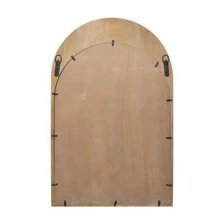 Celeste Light Brown Wood Arched Mirror by Mercana at Eve Furniture