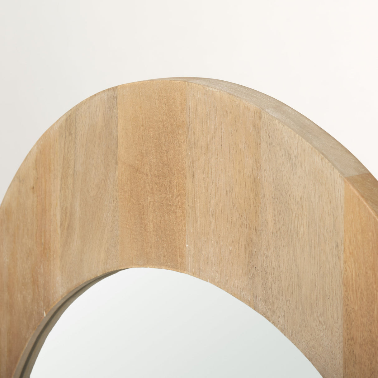 Celeste Light Brown Wood Arched Mirror by Mercana at Eve Furniture