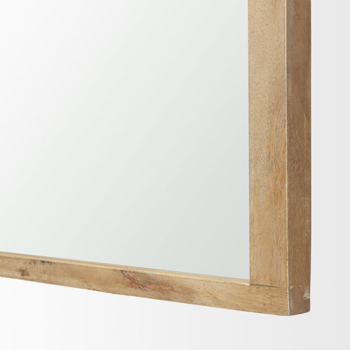 Celeste Light Brown Wood Arched Mirror by Mercana at Eve Furniture
