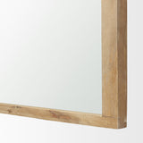 Celeste Light Brown Wood Arched Mirror by Mercana at Eve Furniture