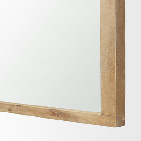 Celeste Light Brown Wood Arched Mirror by Mercana at Eve Furniture