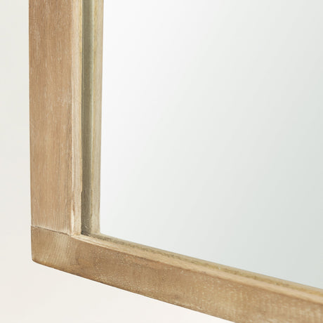 Celeste Light Brown Wood Arched Mirror by Mercana at Eve Furniture