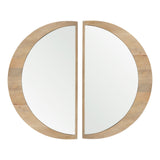 Celeste Light Brown Wood Large Mirror by Mercana at Eve Furniture