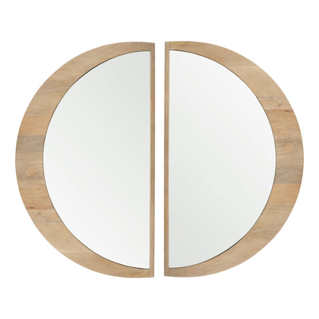 Celeste Light Brown Wood Large Mirror by Mercana at Eve Furniture