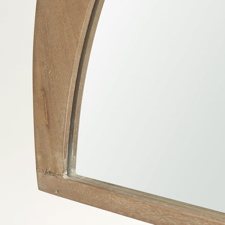Celeste Light Brown Wood Large Mirror by Mercana at Eve Furniture