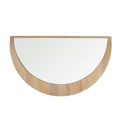 Celeste Light Brown Wood Large Mirror by Mercana at Eve Furniture