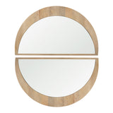 Celeste Light Brown Wood Large Mirror by Mercana at Eve Furniture